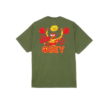 Obey Live Again Now Heavyweight T-Shirt vista frontale