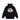 Magenta Fly Hoodie nera vista frontale