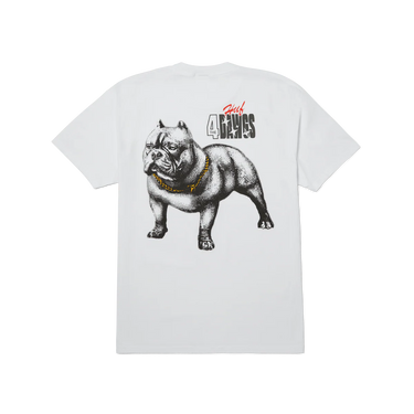 HUF 4 The Dawgs T-Shirt bianca stampa fronte