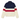 Kaotiko Crew Neck Zipper Carter, felpa color block navy, panna e rossa con collo a zip, vista frontale