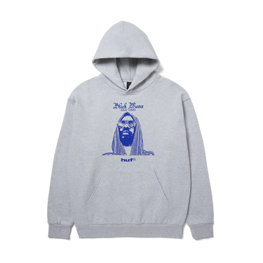 HUF Black Moses Hoodie felpa con cappuccio stampata vista frontale