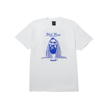 HUF Black Moses Heavyweight T-Shirt bianca stampa fronte
