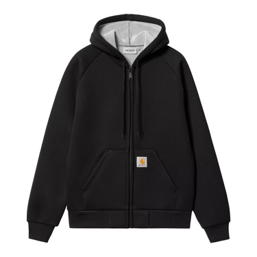 Giacca con cappuccio Carhartt WIP Car-Lux nera, vista frontale