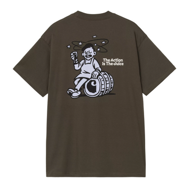 Carhartt WIP Grape Picker T-Shirt cypress, vista posteriore con stampa