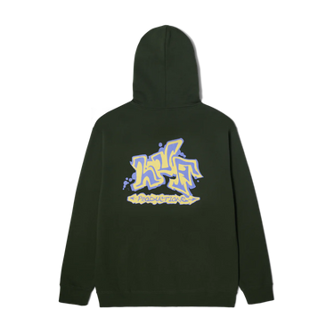 HUF Production Hoodie felpa con cappuccio stampa serigrafica vista frontale