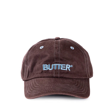 Butter Goods Rounded Logo 6 Panel Cap Redwood vista frontale