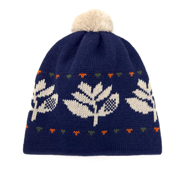 Magenta Andes Beanie berretto con pon-pon vista frontale