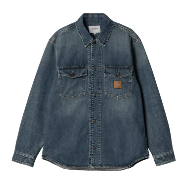 Carhartt WIP Lincoln Shirt Jacket camicia in denim vista frontale