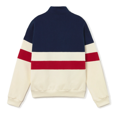 Kaotiko Crew Neck Zipper Carter, dettaglio collo a zip e logo ricamato