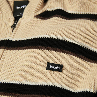 HUF Banks Full-Zip Hoodie tan, vista posteriore