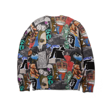 HUF Boulevard Status maglione jacquard dettaglio lavorazione