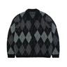 HUF Cooper Mohair Sweater nero maglione con colletto a bottoni