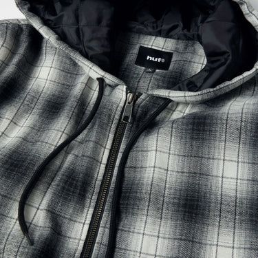 HUF Durango Work Jacket nera dettaglio motivo a quadri