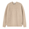 Carhartt WIP Anglistic Sweater Speckled Fleur de Sel vista frontale