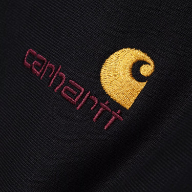 Half Zip American Script Sweatshirt - Black