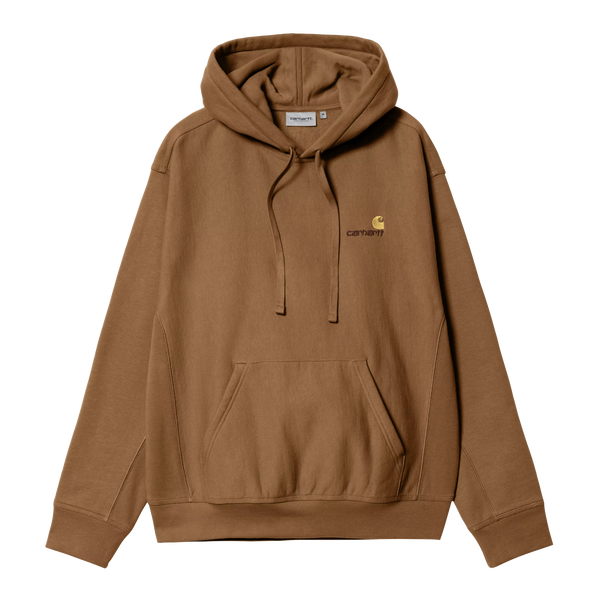 Hooded American Script Sweatshirt - Hamilton Brown