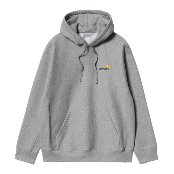 Hooded American Script Sweatshirt - Grey Heather