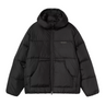 Carhartt WIP Ardon Jacket nera, giacca imbottita con cappuccio, vista frontale