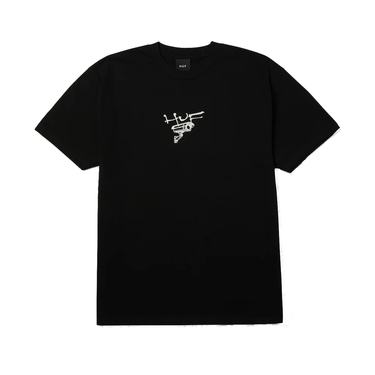 HUF Interzone T-Shirt nera fronte stampa grafica