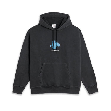 Polar Skate Co. Dave Hoodie Fighting Myself nera, felpa con cappuccio, vista fronte