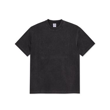 Polar Skate Co. Contrast Tee nera lavaggio faded, t-shirt manica corta, vista fronte