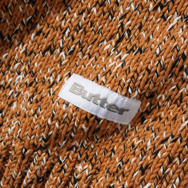 Butter Goods Speckle Knit Sweater copper dettaglio trama melange