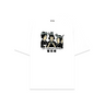 Kaotiko Regular Cat&Friends Coffee, t-shirt a manica corta con stampa grafica giapponese sul fronte