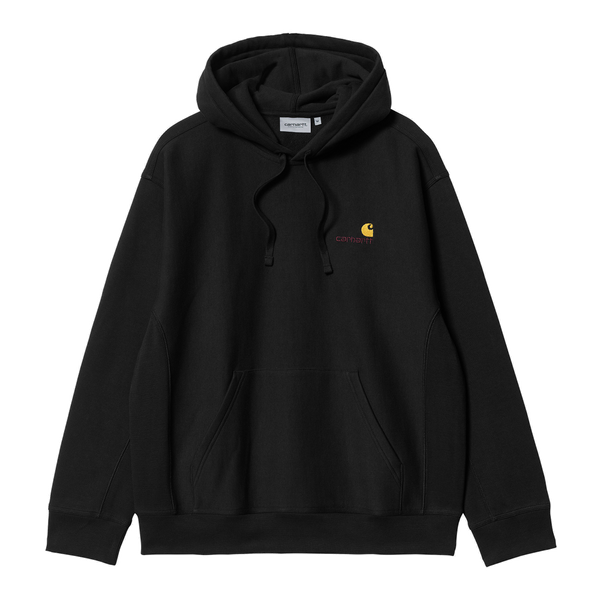 Hooded American Script Sweatshirt - Black