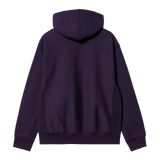 Hooded American Script Sweatshirt - Cassis