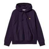 Hooded American Script Sweatshirt - Cassis