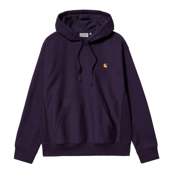 Hooded American Script Sweatshirt - Cassis