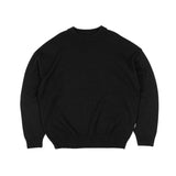 Maglione Bury nero con scritta jacquard Bury in grigio