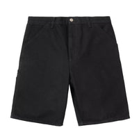 Single Knee Short - Black Rinsed